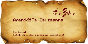 Arendás Zsuzsanna névjegykártya